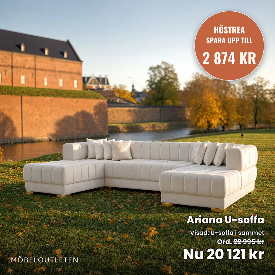 Ariana U-soffa framför Malmöhus, Höstrea